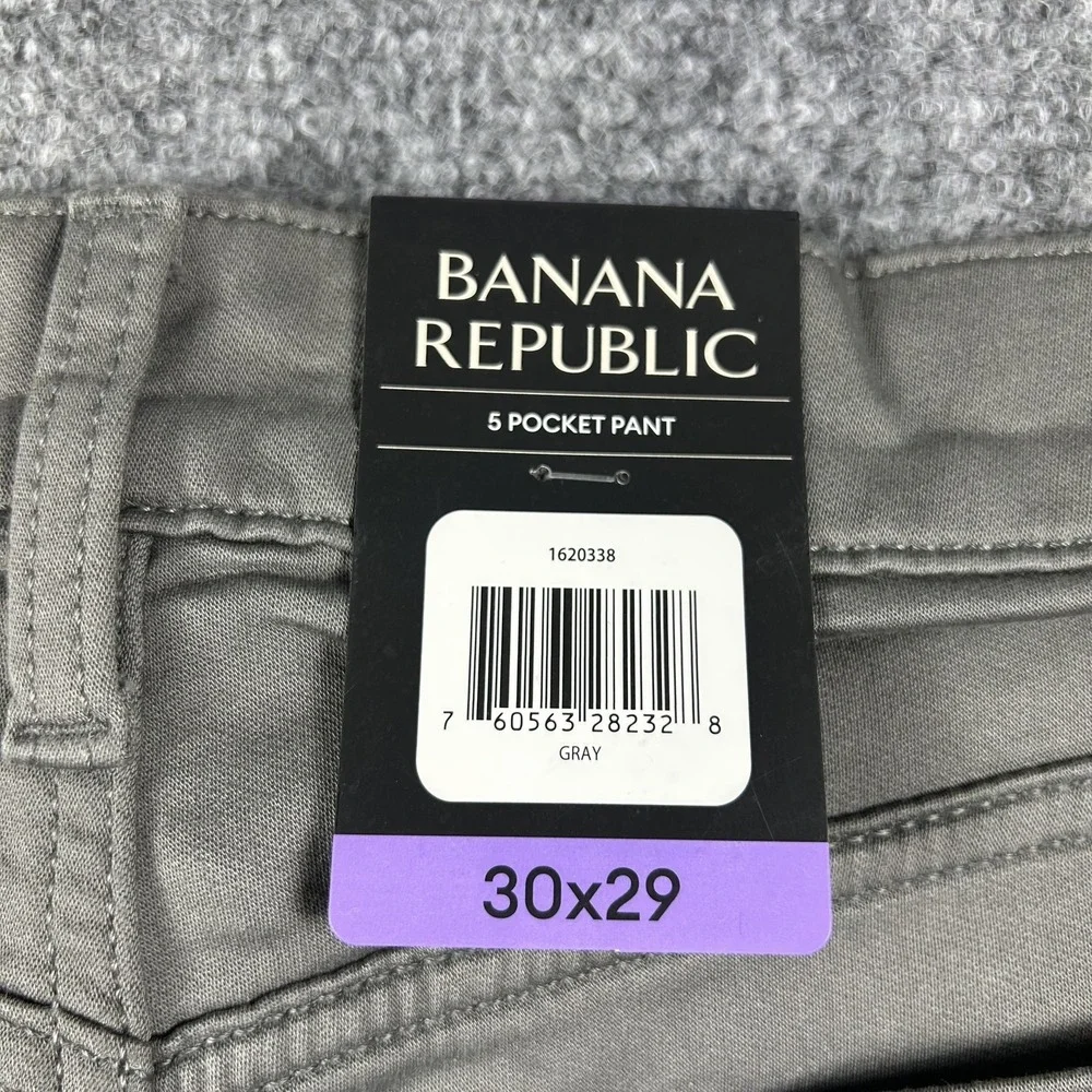 Banana Republic Pants Mens 30x29 Gray‎ Chino 5 Pocket Casual Everyday Stretch